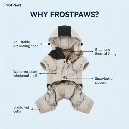 FrostPaws snowsuit features
