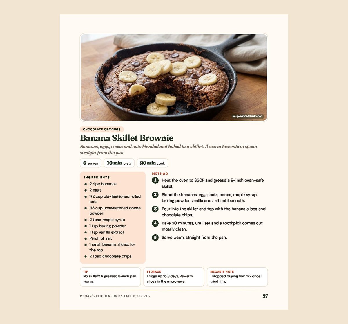 A real page, Fall Desserts p. 27