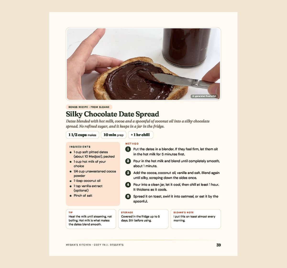 A real page, Fall Desserts p. 39