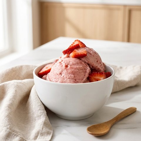 Banana Strawberry Nice Cream