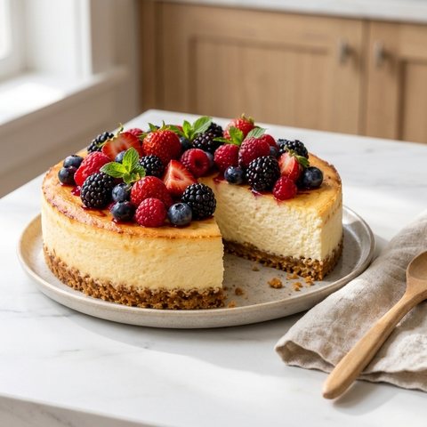 Easy Greek Yogurt Cheesecake