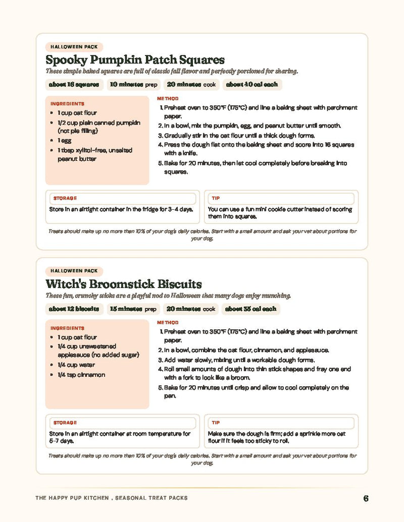 Sample page from The Happy Pup Kitchen