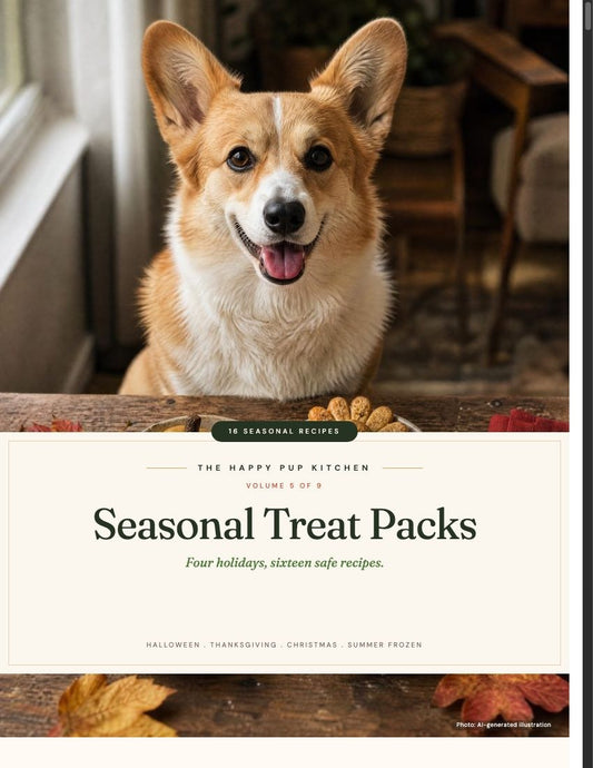 Seasonal Dog Treat Packs cover (AI-generated illustration)