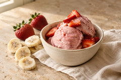Banana strawberry nice cream (AI-generated illustration)