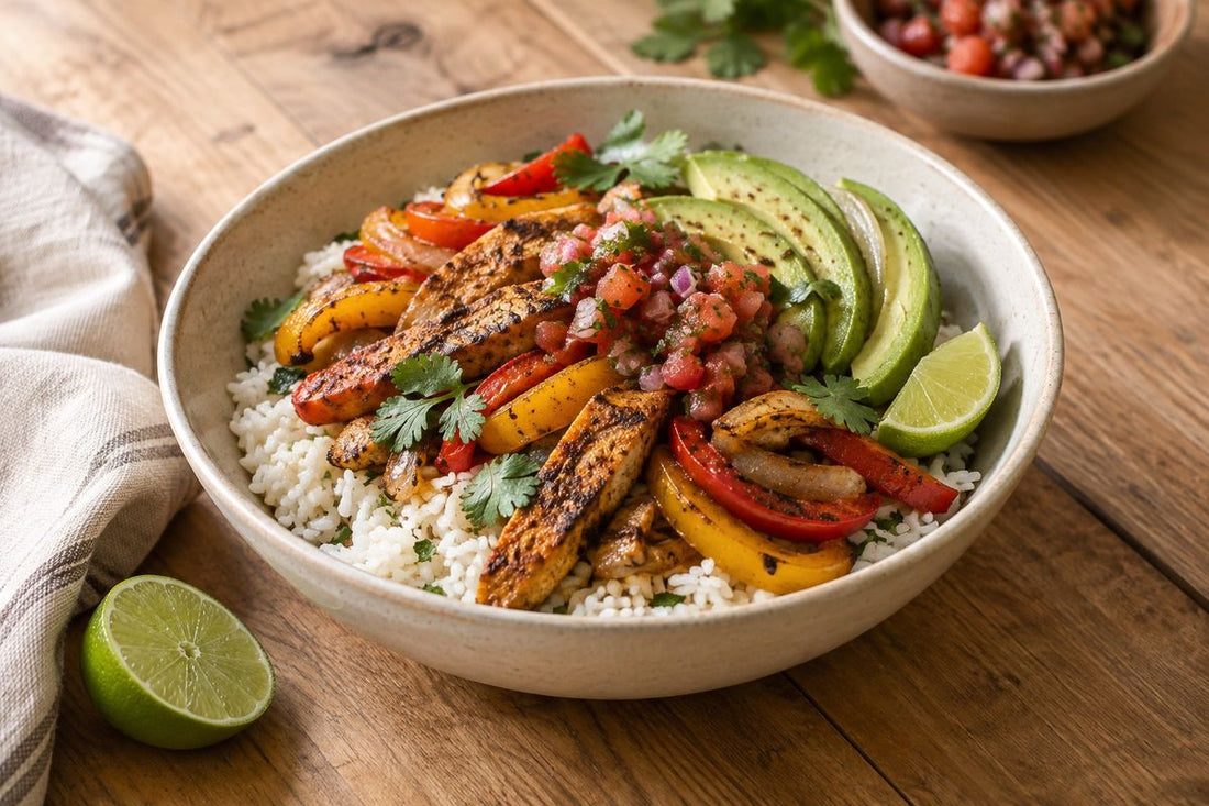 Sheet Pan Chicken Fajita Bowls
