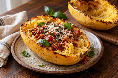Spaghetti Squash &amp; Meat Sauce