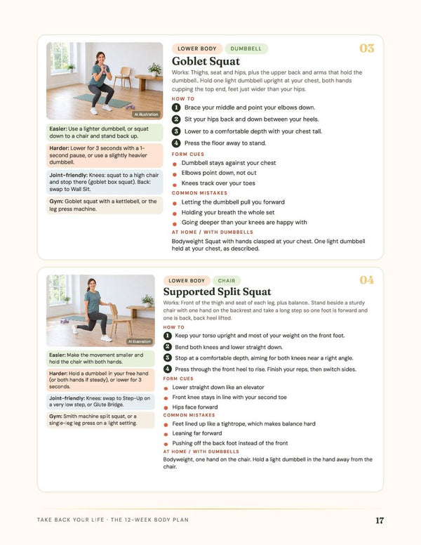 Body Plan page 17, exercise library