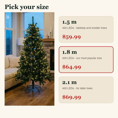 Twinkle Tree sizes